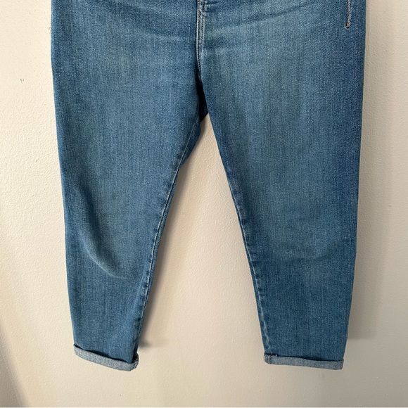 Zara (8) Cropped and Cuffed Dark Wash Blue Denim - Picture 6 of 13